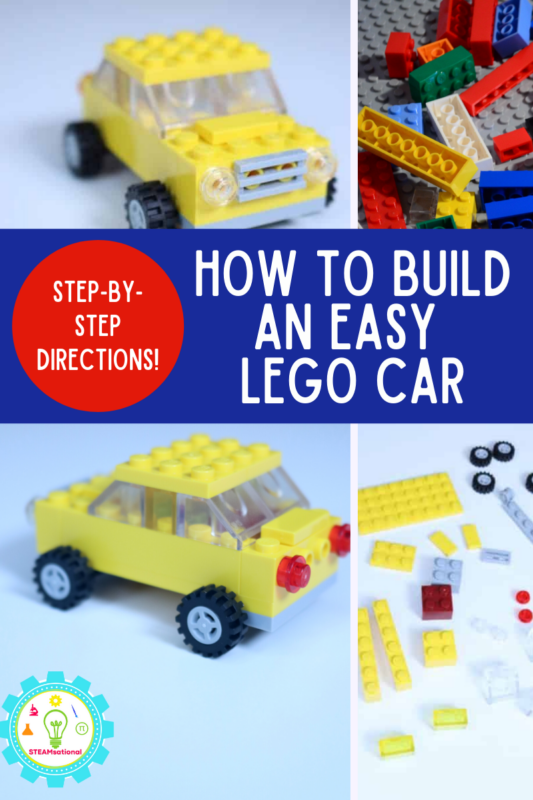 Build an easy LEGO car in 5 minutes! This basic LEGO car is an easy LEGO creation perfect for first-time LEGO builders!