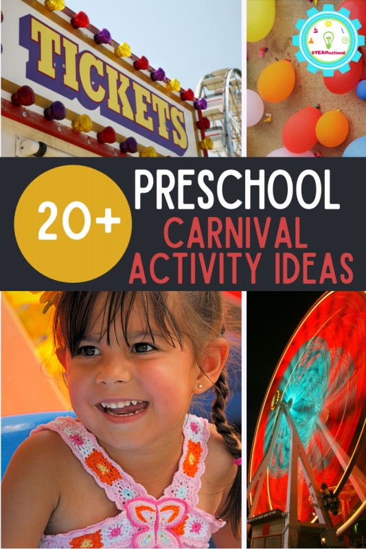 20+ fun and hands-on carnival activities for preschoolers! Bring the spirit of the carnival into the preschool classrom!