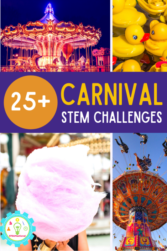 Come one, come all! Over 20 creative carnival STEM activities for elementary! Bring carnival magic into the classroom with these STEM challenges.