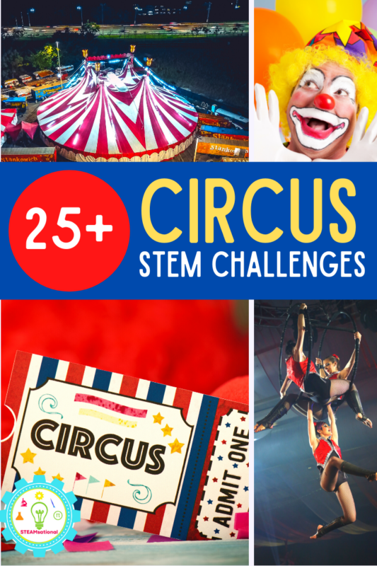 20+ amazing and fun circus STEM activities! Learn all about the circus with fun STEM themes like candy science, circus slime, and more!