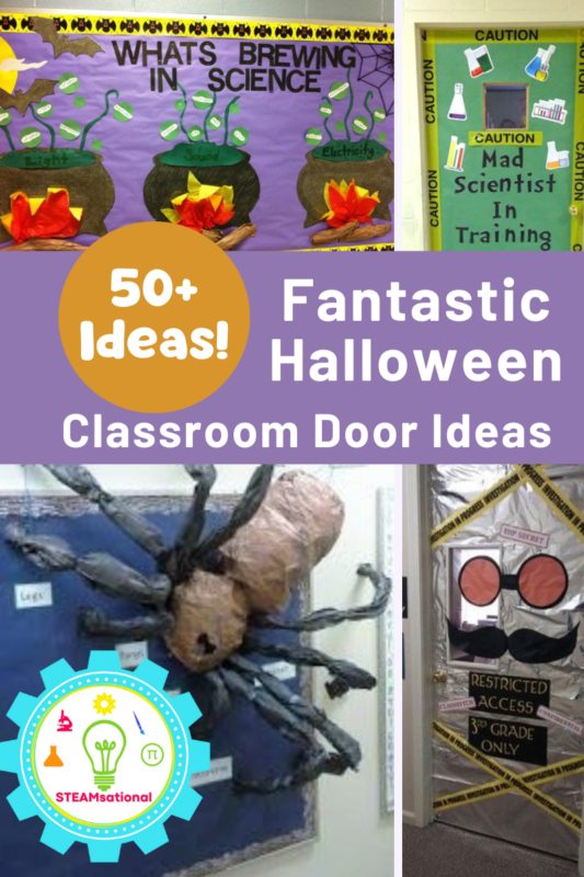Over 20 amazing Halloween classroom doors that will win any Halloween door contest! Easy Halloween classroom door ideas for anyone!