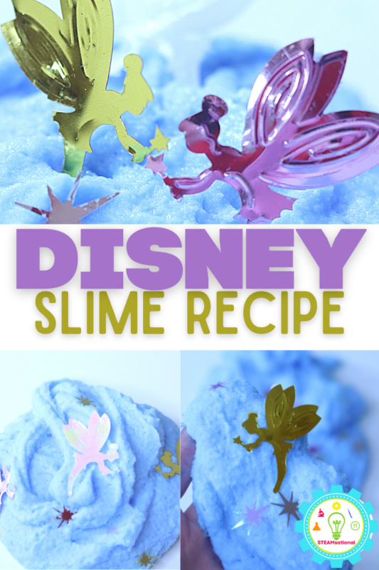 Learn how to make Disney slime inspired by the Magic Kingdom at Disney World! This Disney World slime is so magical!