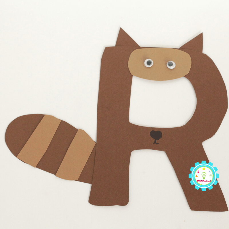 Letter R Raccoon Craft R is for Racoon Alphabet Craft for Preschool