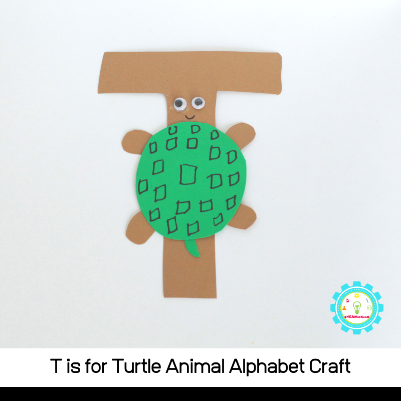  to make a fun T is for turtle alphabet craft with these simple instructions! All you need are a few craft supplies and a bit of imagination!     