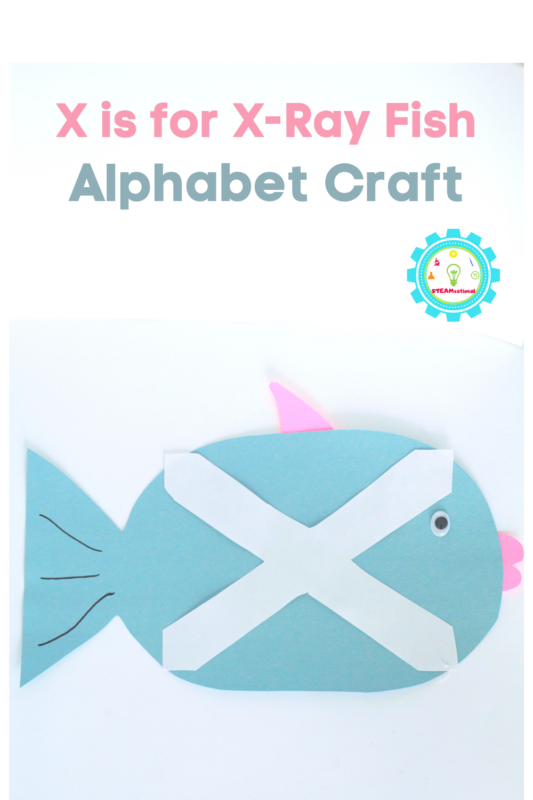 X is for X-Ray Fish Animal Alphabet Craft