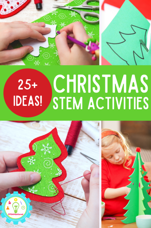 Over 25 hands-on Christmas STEM activities for kids! Amazingly fun Christmas experiments for all ages from preschool through middle school!