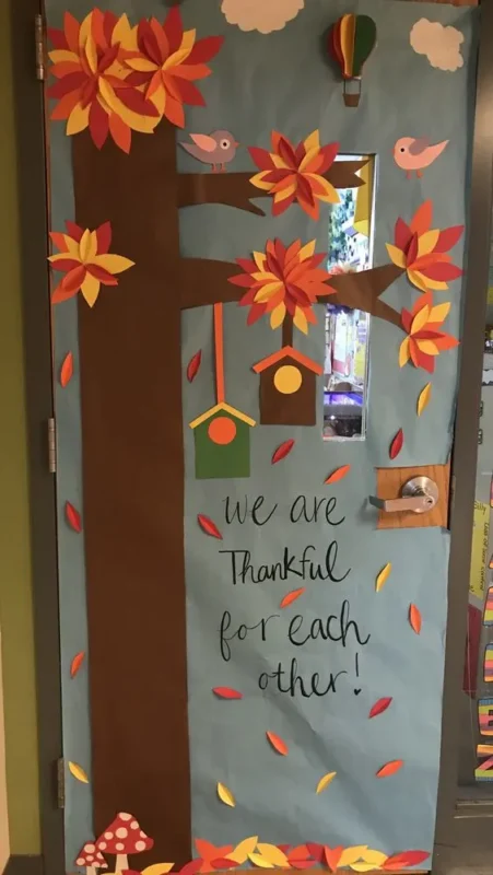 thankful classroom door