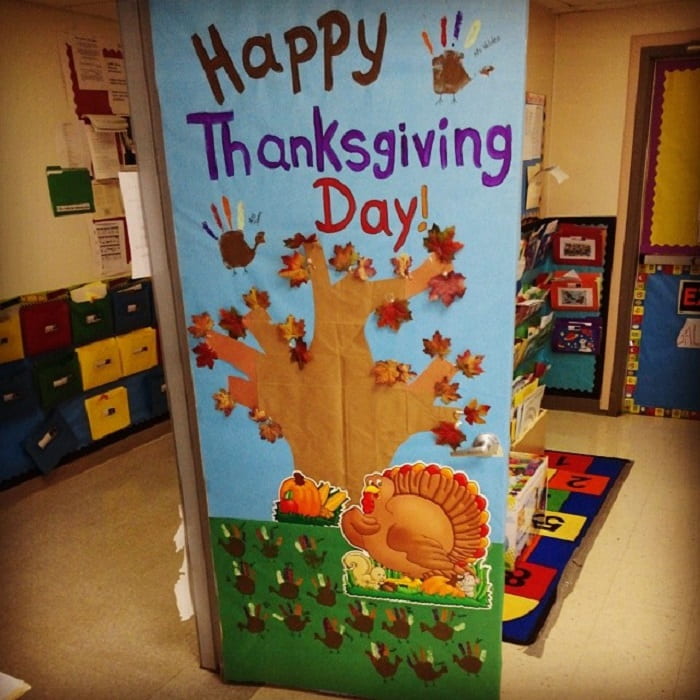 thanksgiving day classroom door