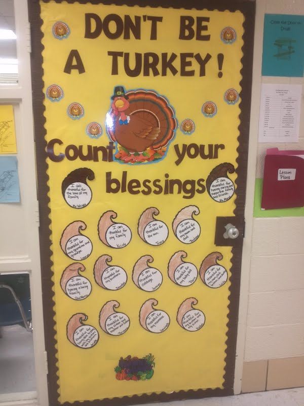 turkey classroom door