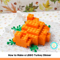 Follow along with our step-by-step directions to make a LEGO turkey that is cooked!