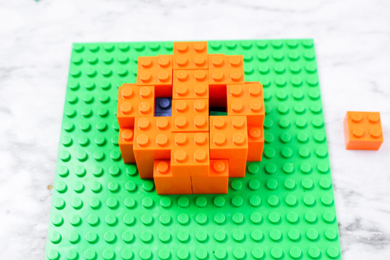 3d lego pumpkin top