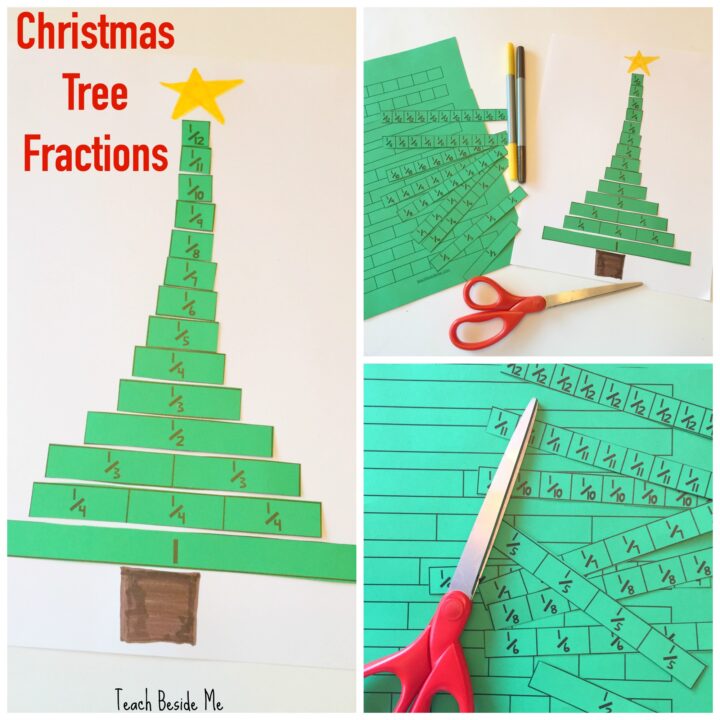 Christmas Tree Fractions Square