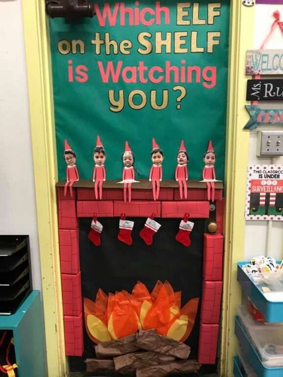 11+ Festive December Door Decorations for Preschool