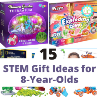 Check out this great list of STEM gifts for 8 year olds! When they’re young and love learning, STEM gifts are a great idea! This age of kids means that they’re excited and curious about learning, and that is the perfect time to introduce a love of science, technology, engineering, and math.