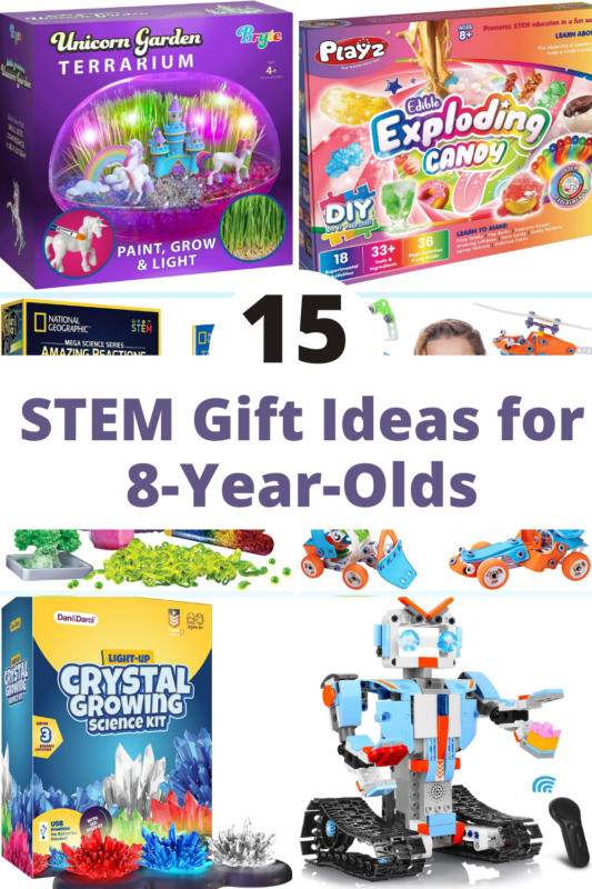 Who says STEM gifts have to be boring? These fantastically fun STEM gifts for 8 year olds are hand-picked for 8 year-old kids and provide everything that a second or third grader needs to explore STEM!
