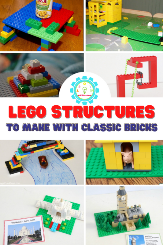 50+ ideas for unique LEGO structures! No need to buy special LEGO pieces, make these LEGO buildings from what you already have!