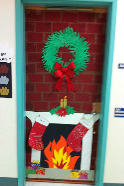 fireplace classroom door