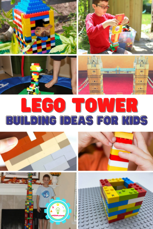 20+ easy LEGO tower ideas that you can make using classic LEGO bricks! Tons of creative LEGO tower designs to add to STEM lessons!