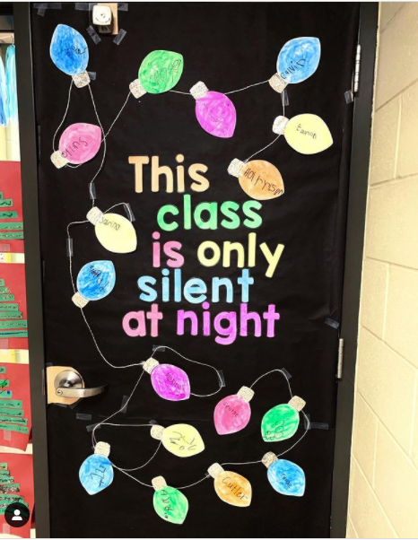 silent night classroom door