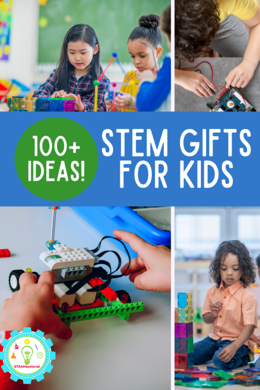 STEM gifts for kids from toddlers through middle school! Fun and educational STEM gift ideas that kids will love! 100s of STEM gifts for kids!