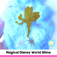 Simple Disney World slime recipe inspired by the Magic Kingdom! This fluffy cloud slime is as light and airy as a fairytale!