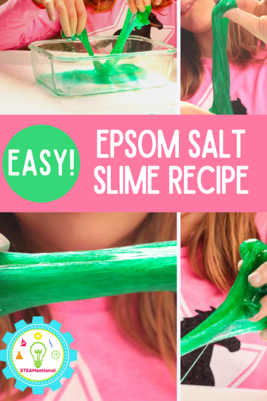 If you want to know how to make slime without contact solution or borax, then you can follow along with the printable directions below!