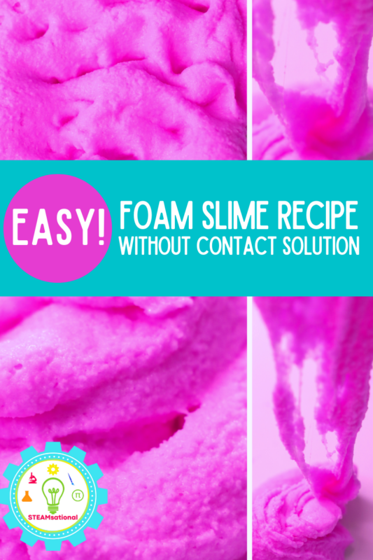 how to make foam slime without contact solution