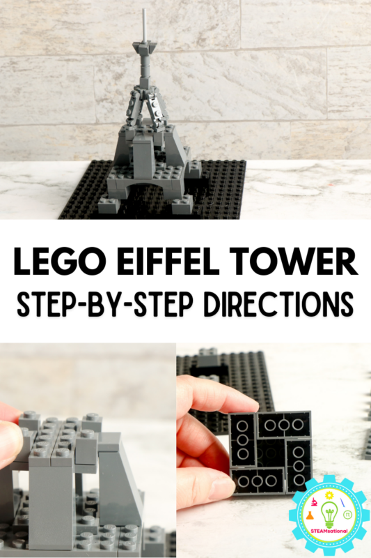 Step-by-step photo directions to make a LEGO Eiffel tower. This LEGO science tower is easy to make and uses readily-available bricks.