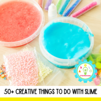 Making slime is just the start of the fun. Read all the ideas below about what to do with your slime once it is made. It's so much fun to use slime for more than just as a sensory tool.
