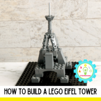 Step by step directions to make a LEGO eiffel tower.