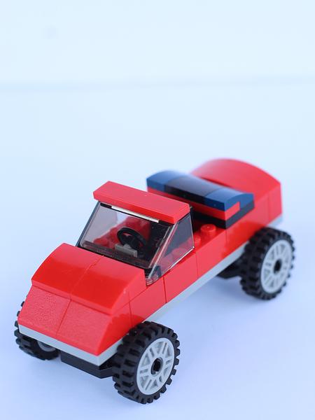 Red DIY LEGO Sports Car