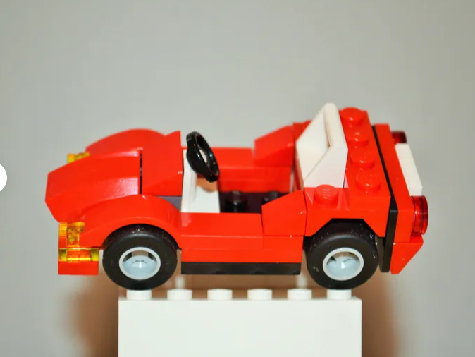 red lego sports car kit