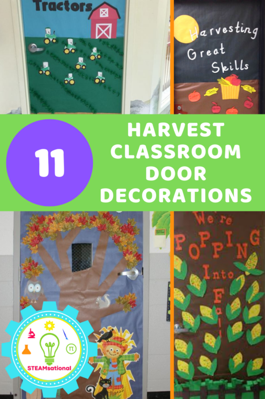 9 amazing harvest classroom door decorations perfect for celebrating the harvest season in you school! Easy to make designs still bring the drama!