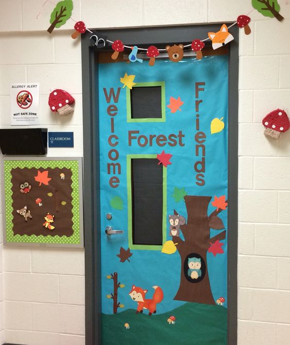 classroom door for fall