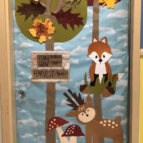 Image for Cute Fox Classroom Door Design