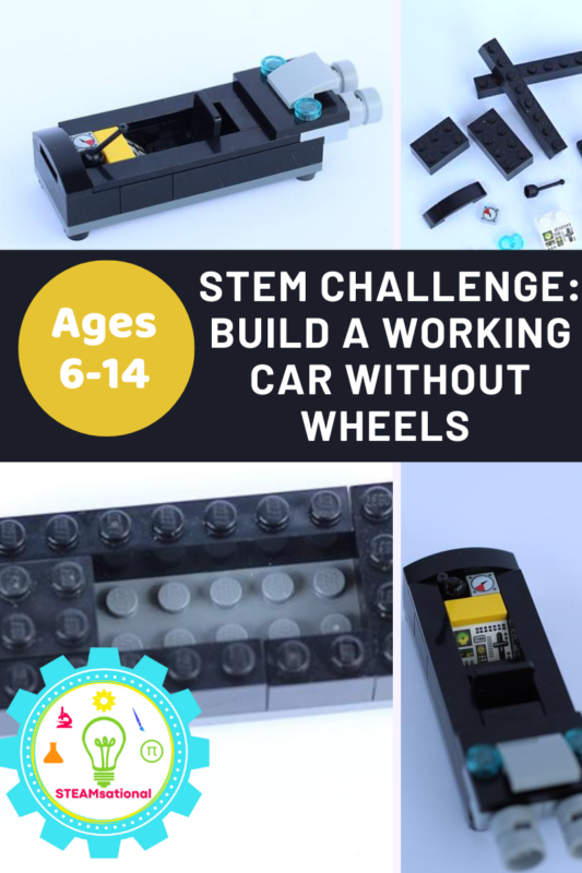 Amazing STEM challenge! Learn how to make a LEGO car without wheels that works!