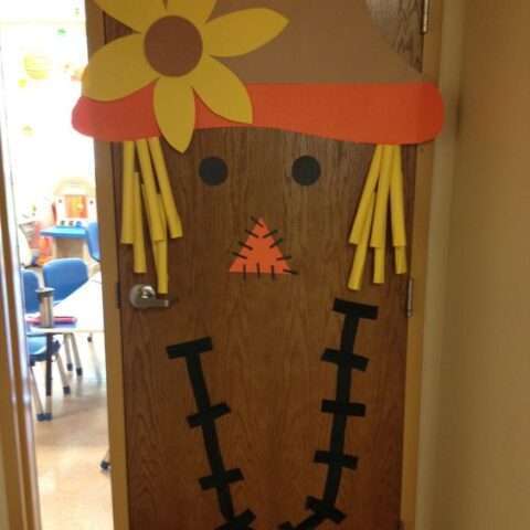 scarecrow classroom door for august