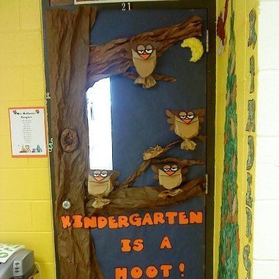 3d owl classroom door