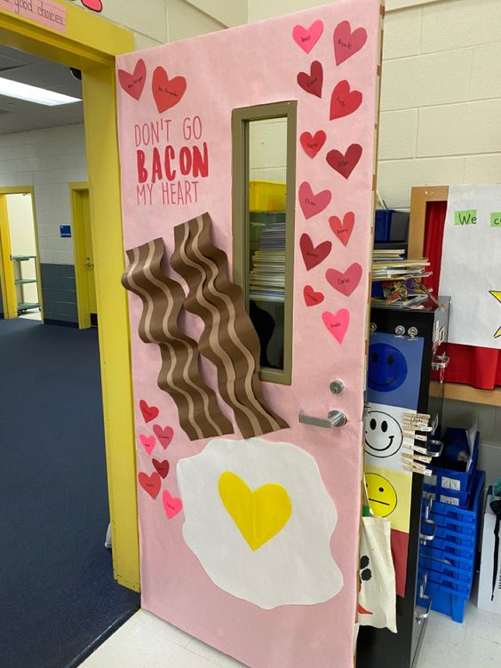 bacon and eggs classroom door