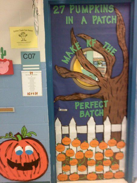 pumpkin patch class door