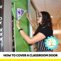 How to cover a classroom door with paper that will last all year! Easy-to-follow instructions and a detailed supply list make it easy!