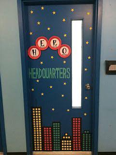 hero headquarters classroom door
