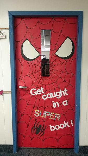 spiderman classroom door