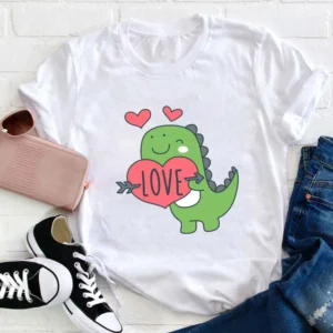 dinosaur love teacher shirt valentines day