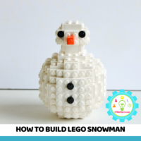 How to build a snowman out of LEGOS! Step-by-step directions to make  a 3D LEGO snowman in less than 30 minutes!