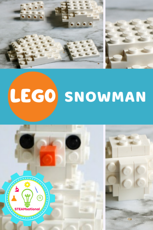 Step-by-step instructions for how to make a LEGO snowman! Build a 3D LEGO snowman that will never melt in under 30 minutes!