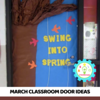 12+ lovely and simple classroom door ideas for March! These March classroom door decorations will liven up your classroom.
