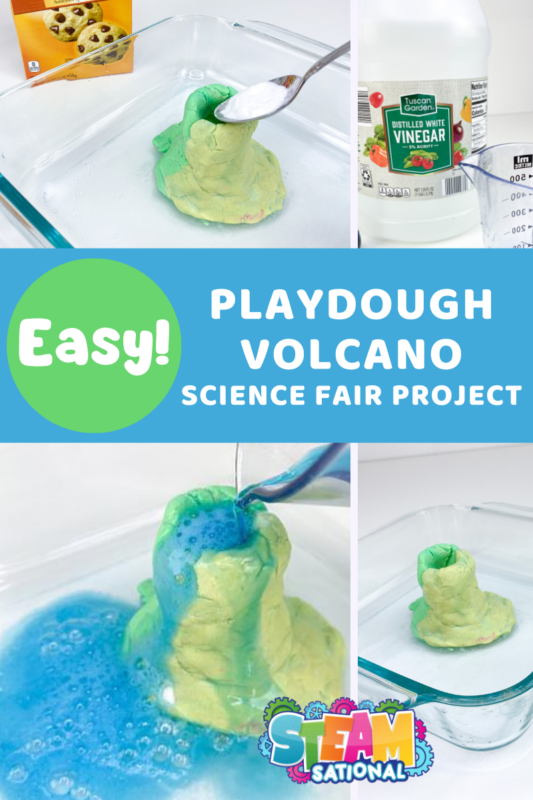 Create your own playdough volcano for a science fair project. Learn about earth science, the properties of different materials, and more. Follow our simple steps and create the best volcano science project board at the science fair.