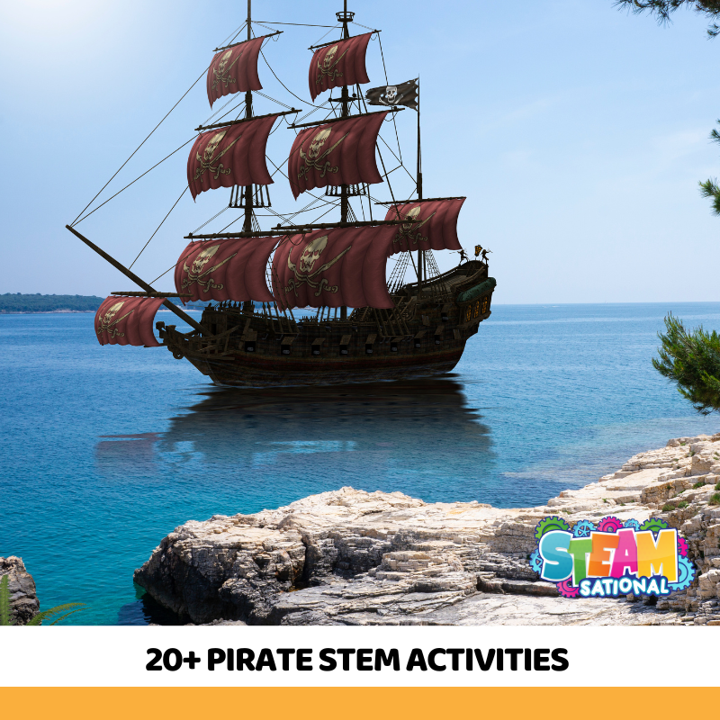 Sail the high seas of STEM with these entertaining pirate themed STEM activities for kids! Unearth knowledge buried beneath the waves and explore the science and technology behind the Golden Age of Piracy. 
