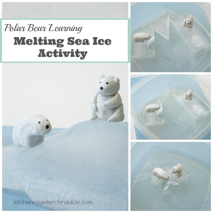 polar Bear learning activity for kids melting sea ice social